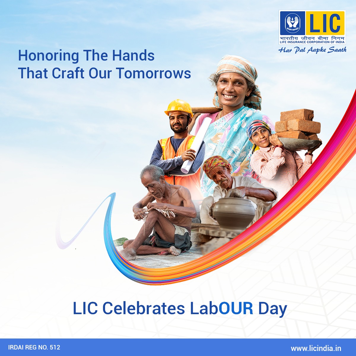 Behind every innovation, every masterpiece, there are hands that work tirelessly, shaping the world we live in. This Labour Day, LIC reveres the unsung heroes of labor who forge our collective destiny. #LIC #LabourDay2024