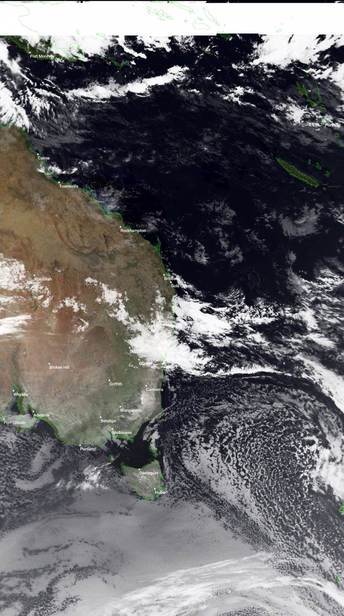 #MeteorMn2_4 early morning 1 May AEST
#Satdump, #QFH, #Nooelec Noaa, #Airspy mini
#weather #LRPT #Satellite #Australia #NewZealand