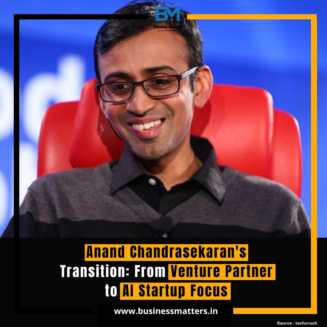 Anand Chandrasekaran's Transition: From Venture Partner to AI Startup Focus

#AnandChandrasekaran #VentureCapital #GeneralCatalyst #AISTartup #Entrepreneurship #Innovation #TechTransition #ProfessionalJourney #AIInnovator #IndustryTrends #LeadershipTransition #StartupFocus