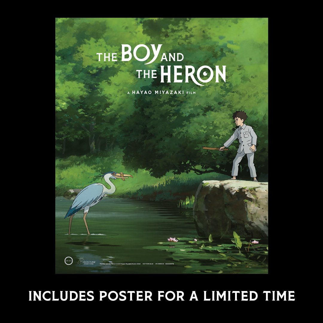 ‘THE BOY AND THE HERON’ will release on 4K UHD & Blu-ray on July 9. 

This is the the first-ever 4K physical release for a Studio Ghibli film. It will also be available in a Limited Edition Steelbook with a free poster included.

Order here: amzn.to/3xR9Ldp #ad