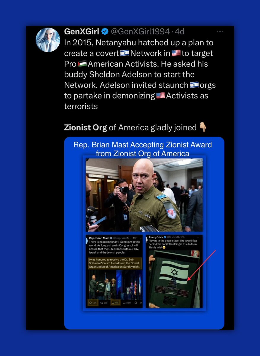 @RepBrianMast Look at Brian Mast’s Israeli hate toward pro-Palestinian supporters in America. He describes them like a true Israeli, like they are “animals” who can’t feed themselves. Typical Israeli Behavior. According to them, everyone is an “Animal” except the “chosen Israelis”.