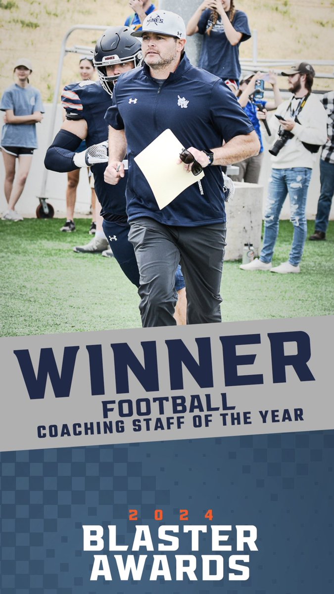MinesFootball's tweet photo. We cleaned up at the 2024 Blaster Awards, including Team of the Year, Coaching Staff of the Year, and Male Athlete of the Year and the Oredigger Excellence Award for John Matocha!

#HelluvaEngineer⚒ https://t.co/XP9QawJuoS