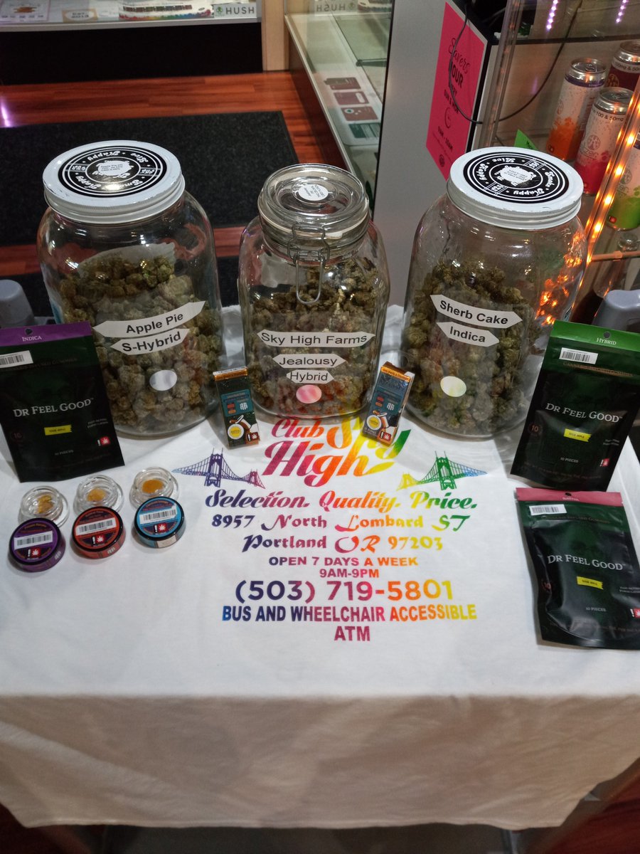 Wednesday 5/01 Specials
Flower:All Silver@ Green
Bulk:
Half oz Ice Cream Punch $72
Full oz SnowLands$40
Full oz MAC $150
Extracts:Altered Alchemy Carts & Dabs
Edibles:
DR Feelgood