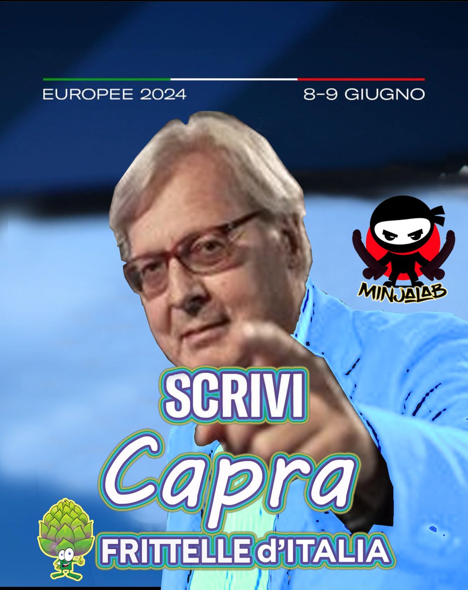 E nel grande circo delle #Europee2024 per frittelle d'Italia scrivi Capra. #Sgarbi  #GiorgiaMeloni #ilcirco