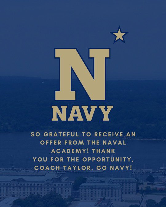 So grateful to receive an offer from @NavyWBB Thank you for the opportunity, @CoachTimTaylor @TeamCurry @SheIsCoachAsh @HoopStateTayy @Cannon_GBB @Look_itsCoachD @CoachKevinHolt