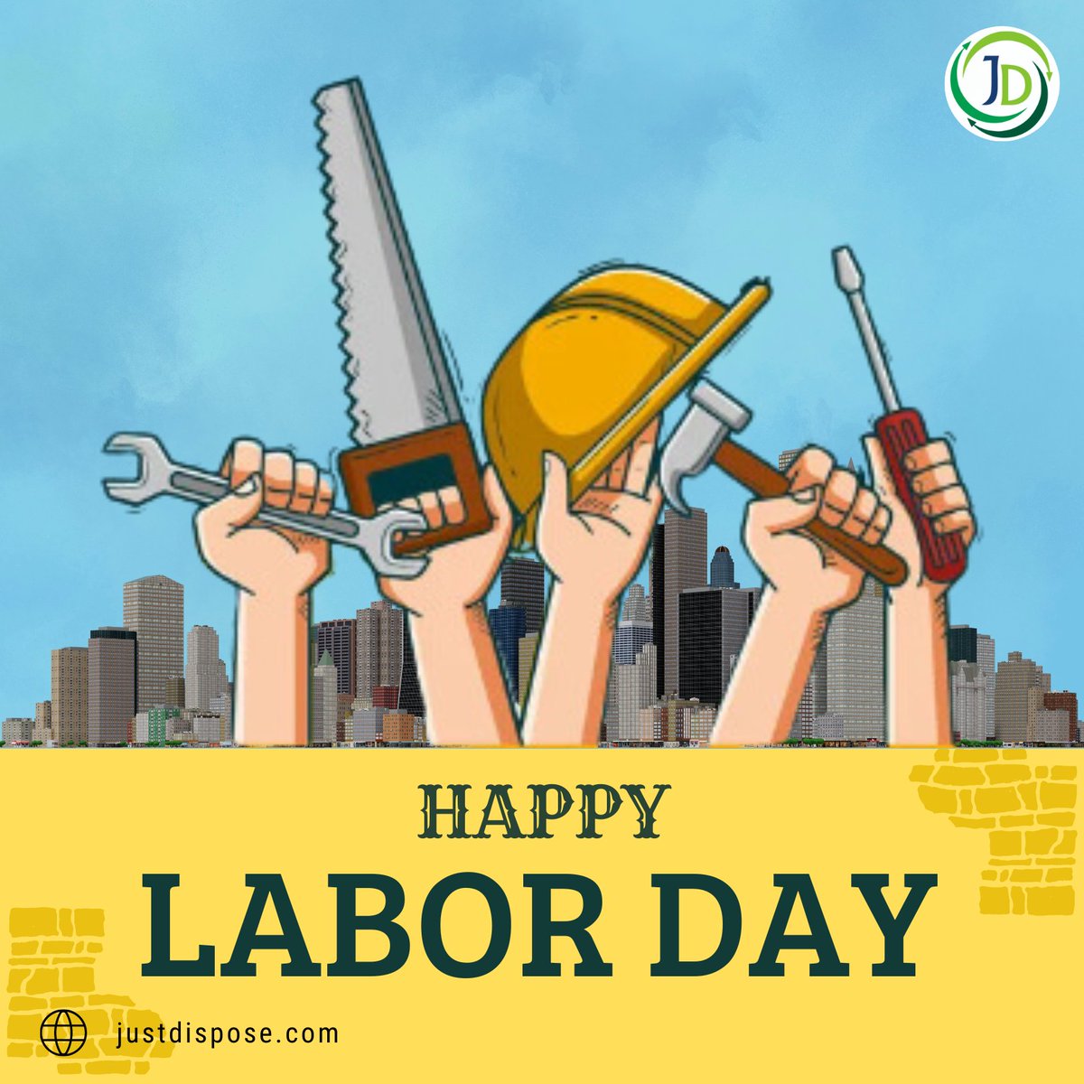 Saluting every hand that builds and sustains our world. Happy Labour Day!
Visit justdispose.com
. 
.
#LabourDay #LabourDay2024 #WorkersUnite #InternationalWorkersDay #MayDay #RespectAllLabor #SolidarityForever #ThankWorkers 
 #LaborRights #StandWithWorkers #justdispose