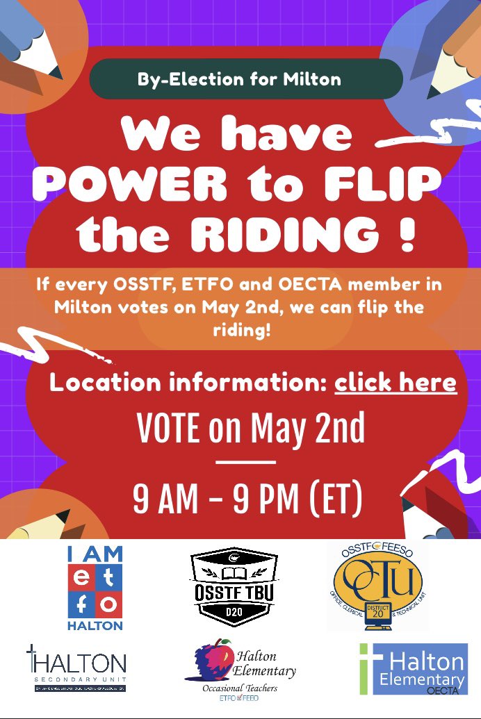 6 years of being ignored & criticized by this Govt. Use YOUR VOICE VOTE @GalenNHarris; every VOTE does count in this by-election. Take our power & show this Govt that we are educated professionals who demand better for our students & ourselves. #osstf #oecta #etfo #OntEd #OnPoli