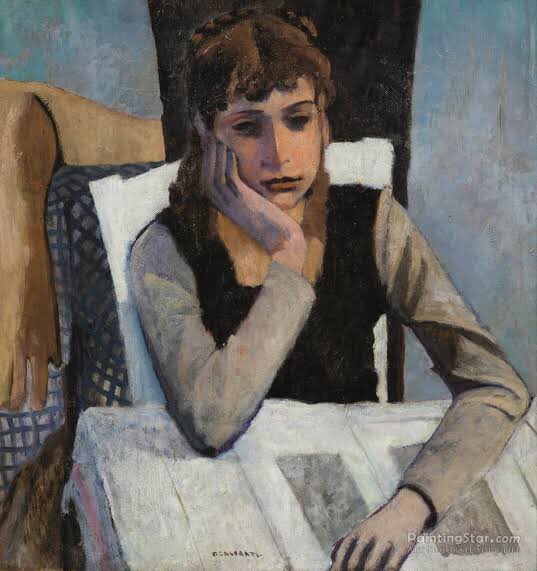 Felice Casorati ( Italian Painter, 1883-1963): “ Etudiante”.