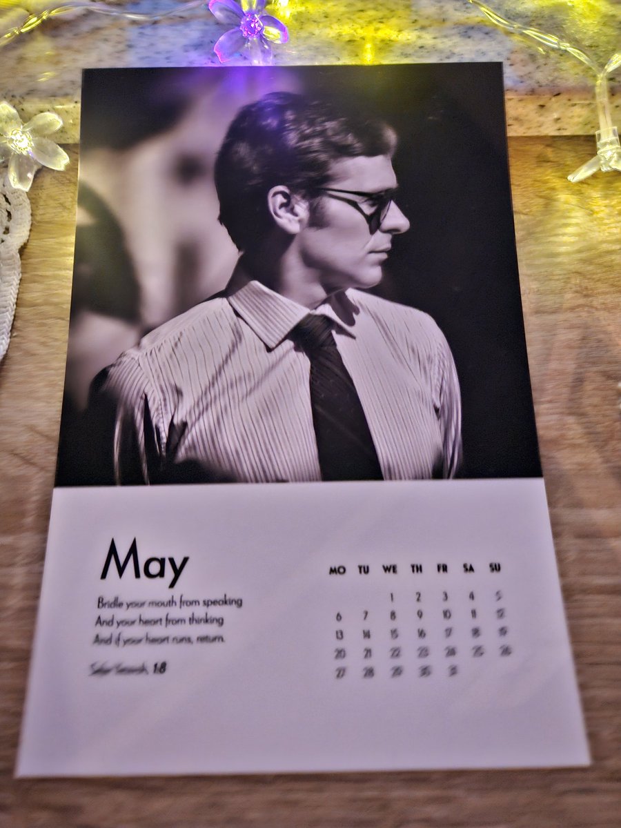 This wonderful calendar picture accompanies me through May. #Endeavour #ShaunEvans