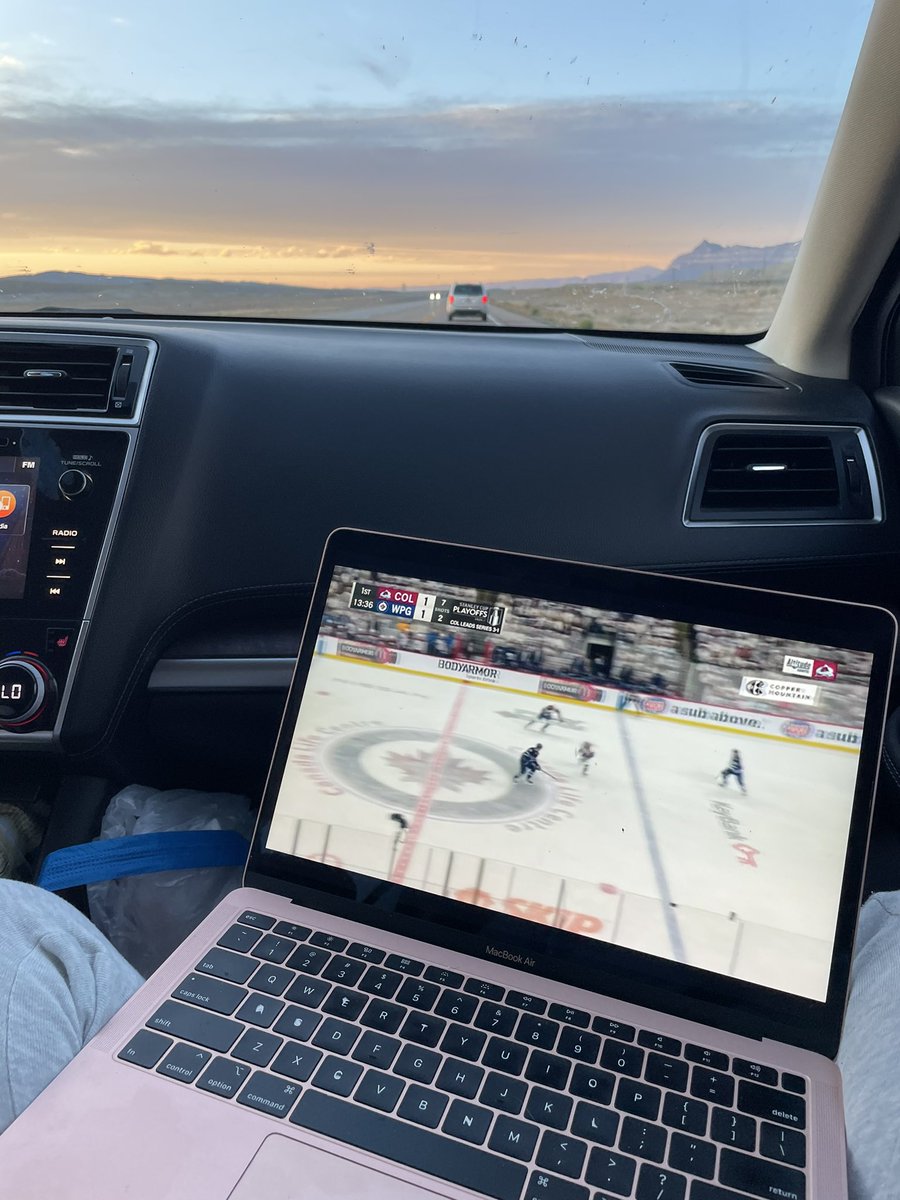 coloradowolfie's tweet image. Can’t let a road trip stop me from watching the #StanleyCupPlayoffs 🏒
#AllIn #AltitudeChat