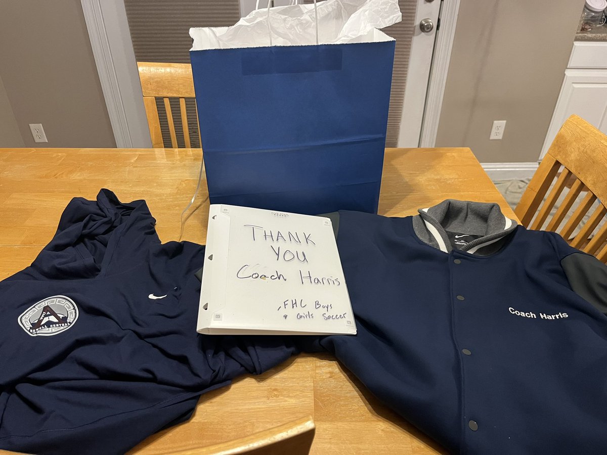 Words can’t describe how moved I was by the AMAZING recognition from <a href="/FHCGirlsSoccer/">FHC Girls Soccer</a> &amp; <a href="/FHCSoccer/">FHC Soccer</a> tonight at my final #FHCSeniorNight!! 

T/Y for the pullover, Nike Jacket &amp; AMAZING letters from players &amp; coaches….i think I made it through 3!!  I love you guys!!