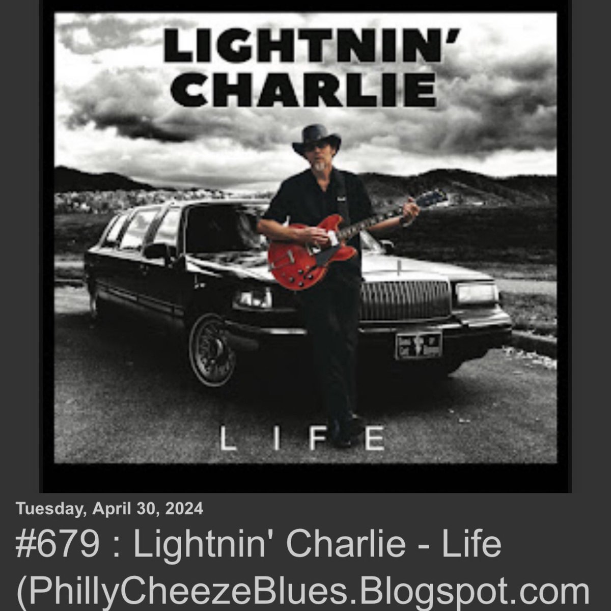 Here's one more for the month of April,  I think this sets a PhillyCheeze record of 9 reviews in one month.

PhillyCheeze Review #679 Lightnin' Charlie - Life

@tunefulguy @LightninCharlie 
#LightninCharlie #Life

phillycheezeblues.blogspot.com/2024/04/679-li…