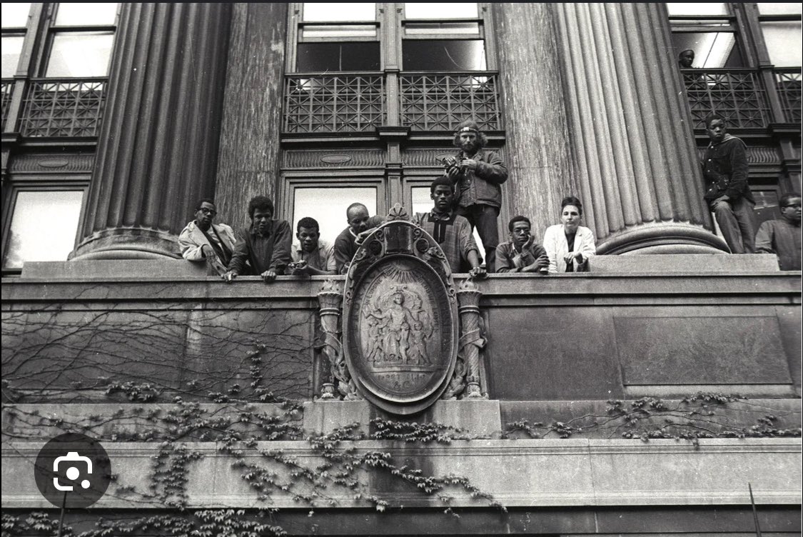 k_thos's tweet photo. April 30. On this day 1968, it is the 56th anniversary of the occupation of hamilton hall and other buildings. These images are lionized on columbia’s website. https://t.co/XvihVBMnr7