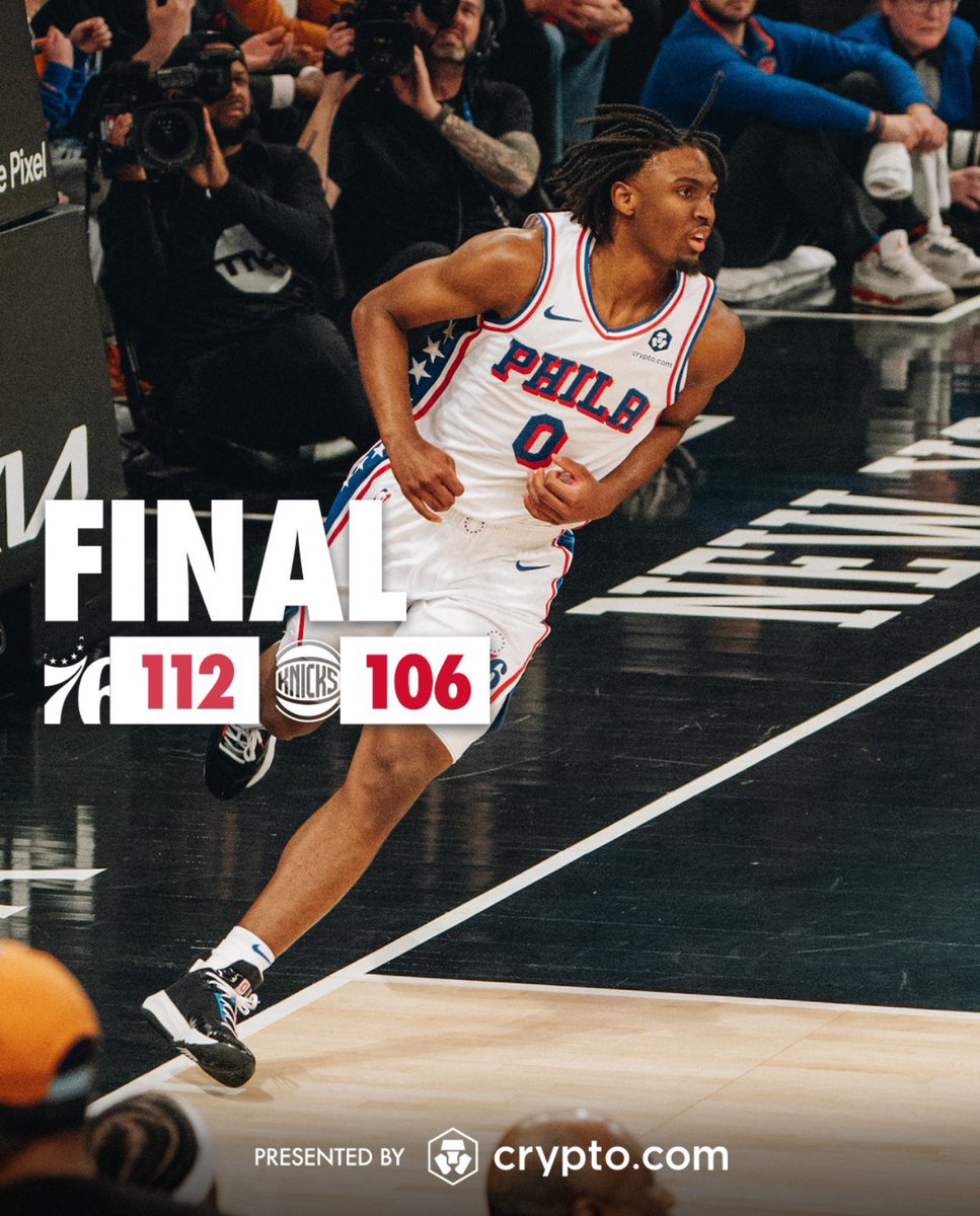 ¡Qué partidazo de Tyrese Maxey! 46 puntos es solo el comienzo. Vencen a los #Knicks en TE y fuerzan un sexto juego en Philadelphia. #PHIvsNYK