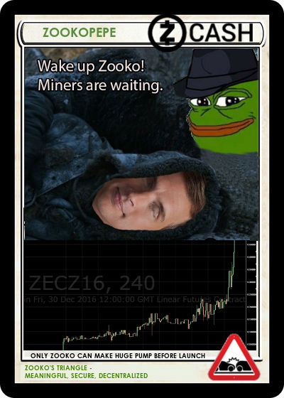 rarepepenews's tweet photo. re. "ARTISTS, you can only use ONE art picture to convince people to follow you. Which art piece you using?"
I will have to go with my ZOOKOPEPE (2016), the only #RarePepe I created 100% by myself.
#ZCash #Zooko #HugePump https://t.co/w6yq4JGpZy