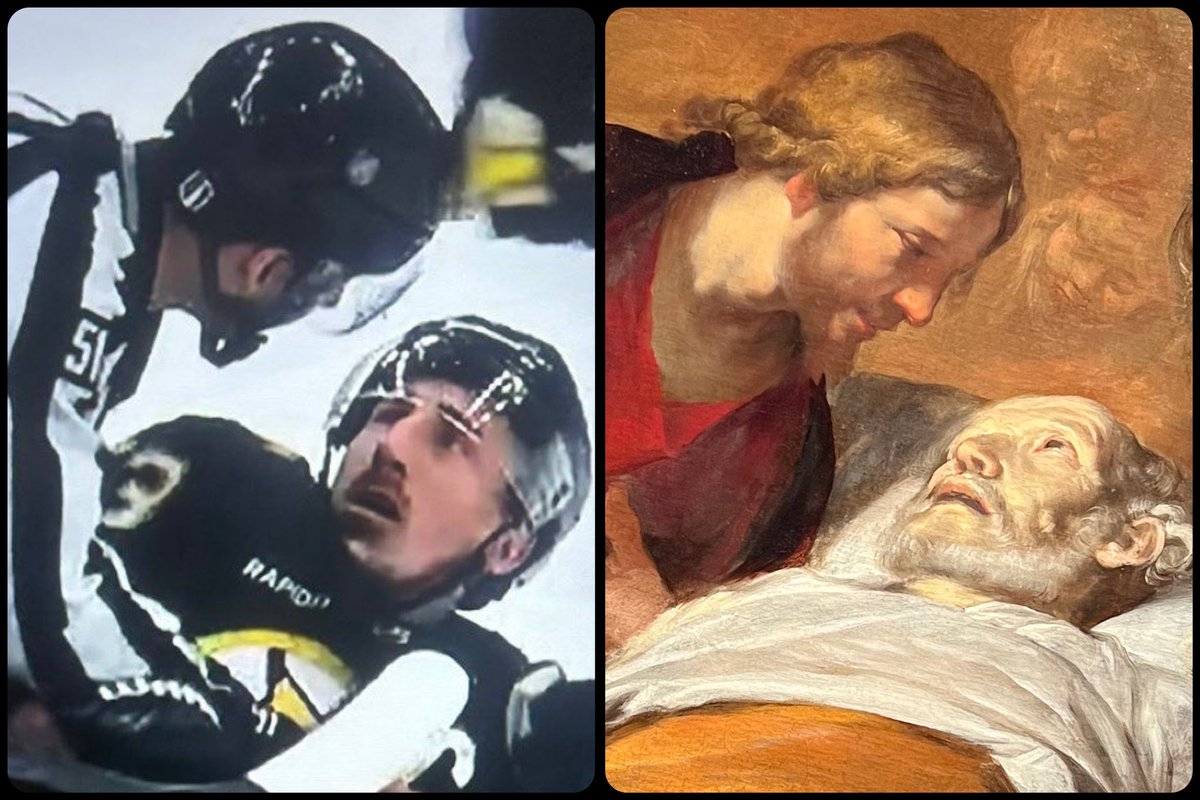 ArtButSports's tweet image. Death of Saint Joseph, by Gioacchino Assereto, mid 17th century, 📸 via @LeafsWave