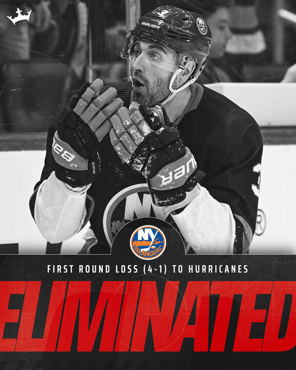 The New York Islanders have been eliminated from the Stanley Cup Playoffs.