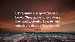 Libraries: A place where there is something for everyone and where all voices are heard. A place of great collaboration, idea generation, research, and where a love for reading begins. A place where a single librarian can touch the lives of hundreds of students. Farewell.