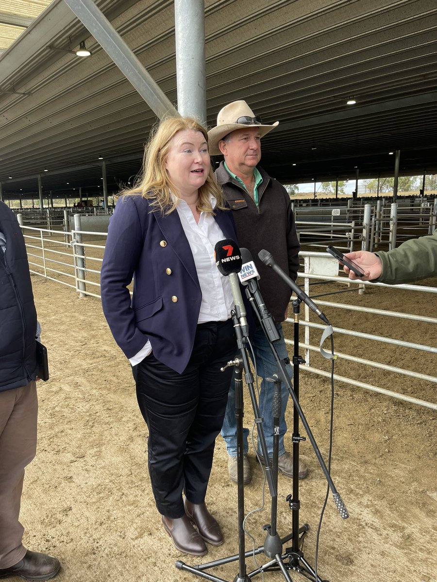 NSW Agriculture Minister @TaraMoriarty announcing discount program for eID tags for all sheep and goat farmers @7NEWSCentWest
