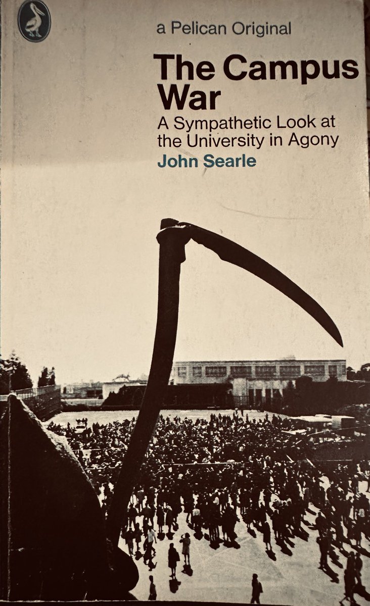 A must read to understand the campus lunacy we are now bearing witness to. Searle understood the campus psychopathology well in '72. Prophetic.