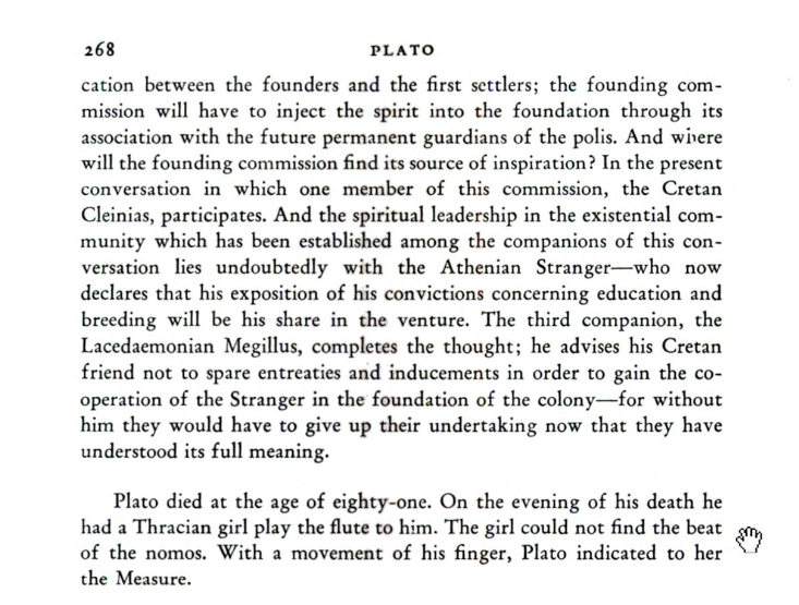 Astonishingly, Eric Voegelin knew this story in 1957 and used it for the dramatic ending of his book on Plato. books.google.com/books?id=bt7fC…