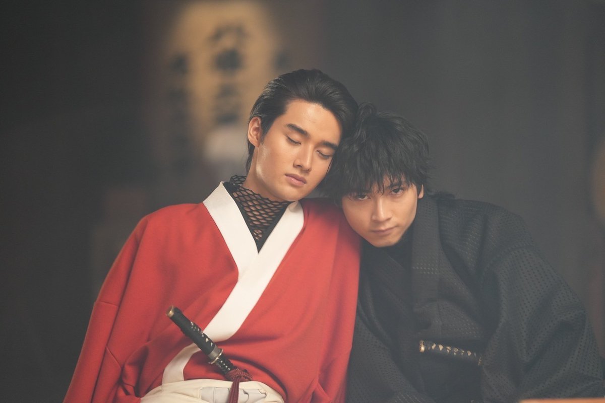 仲良し❤️🖤 #君ゆき藤推し ❤️ #沖田総司 ( #藤岡真威人 ) 🖤 #斎藤