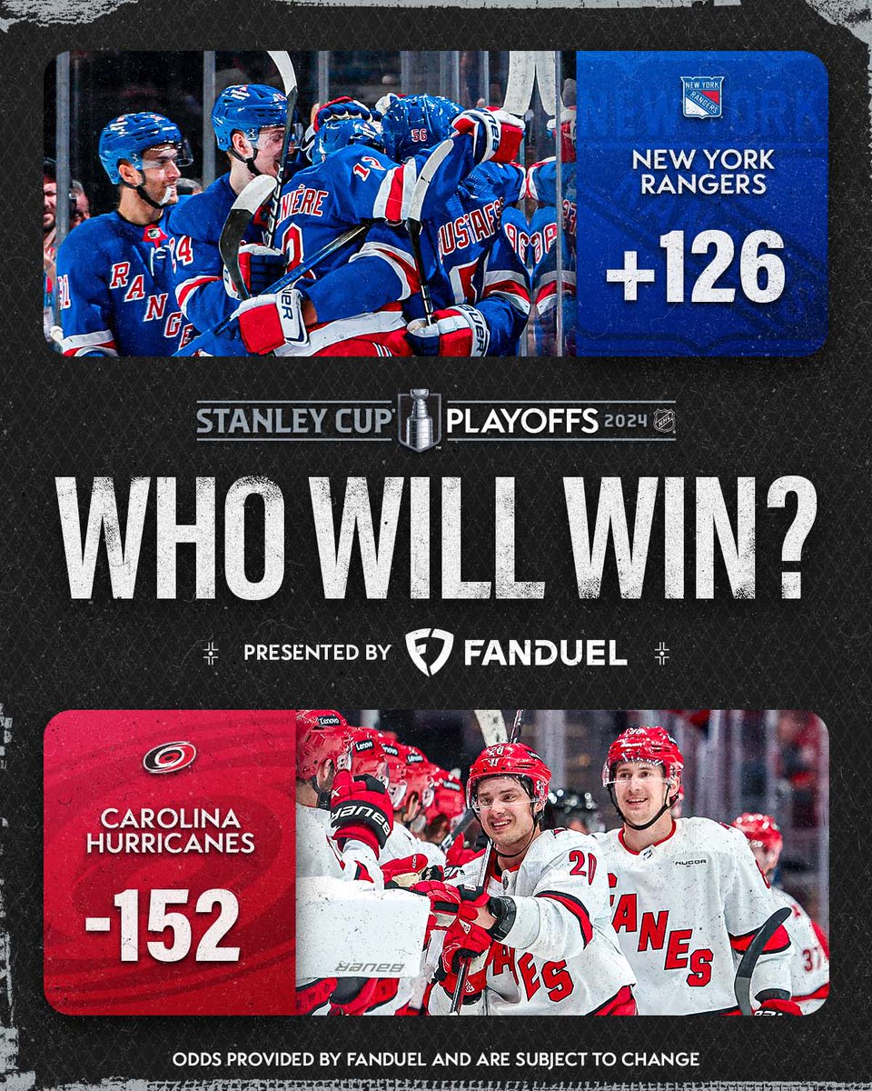 SERIES = LOCKED 🔒 The @NYRangers and @Canes will meet in the Second Round of the #StanleyCup Playoffs! Presented by @FDSportsbook
