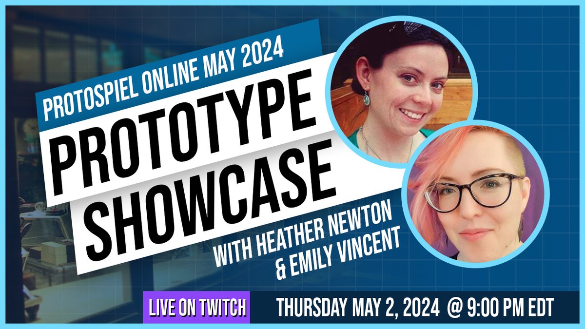 This Thurs May 2 @ 9pm EDT we'll look through the prototype listing for the May 3-5 2024 event & get hyped about the games we'll get to playtest! We'll feature all games added to the listing by the end of the stream. Follow our Twitch for live updates twitch.tv/protospielo