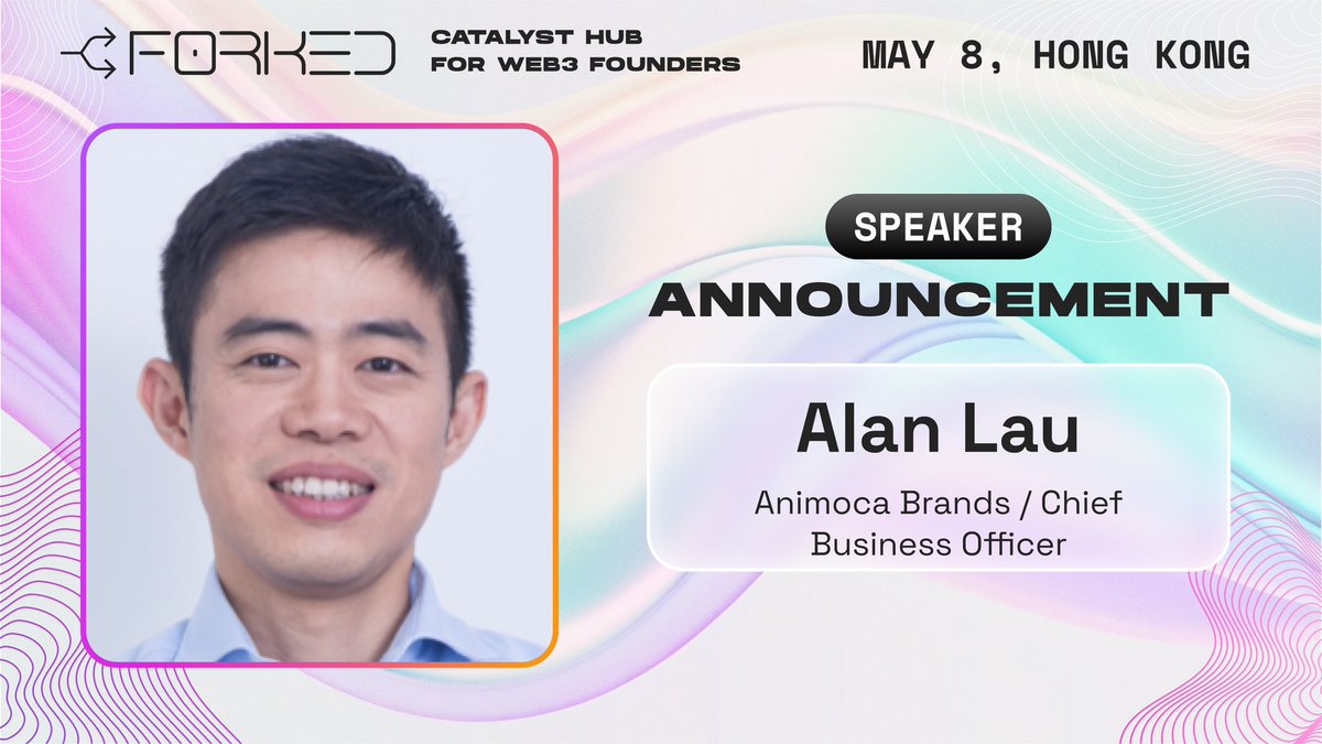 We promised surprises 🌝, and here's a big one: meet our speaker, Alan Lau @alanlau999, the Chief Business Officer at @animocabrands . With a wealth of experience in Tech, FinTech, Culture, and Art, Alan brings over twenty years of corporate finance and internet expertise, having…
