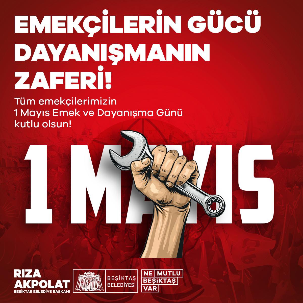 Emeğin, dayanışmanın, alın terinin günü 1 Mayıs Emek ve Dayanışma Günü kutlu olsun.