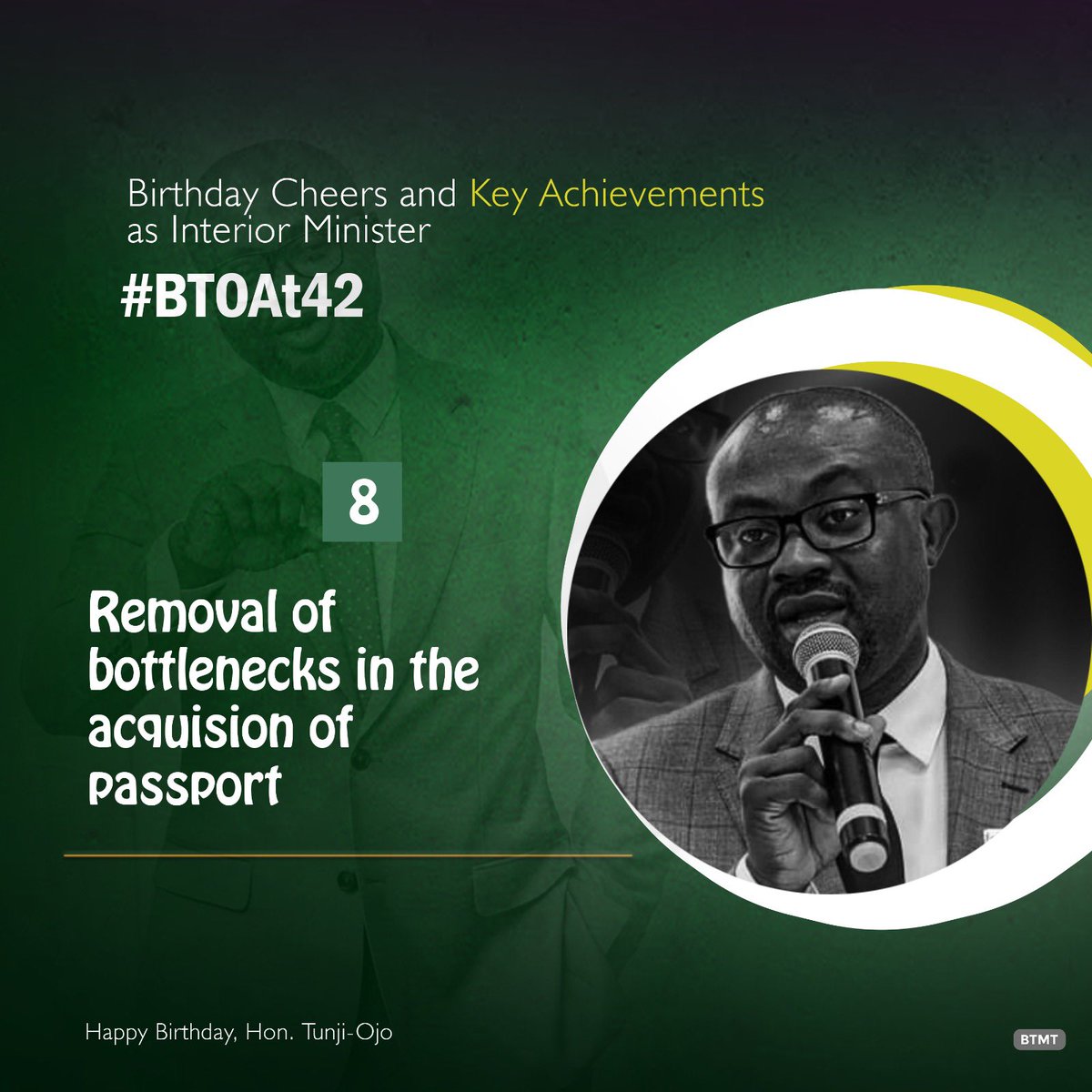 Key achievements of #StarBoy of the #RenewedHope administration. 

We wish you long life on this day sir. 

#BTOat42