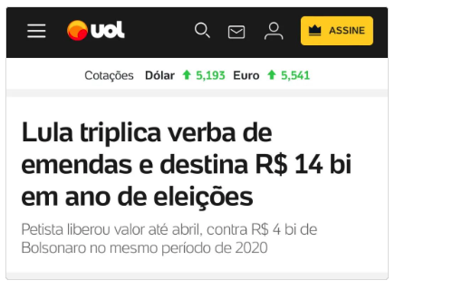 Não faz muito tempo e essa verba de emendas era epitetada de ORÇAMENTO SECRETO.