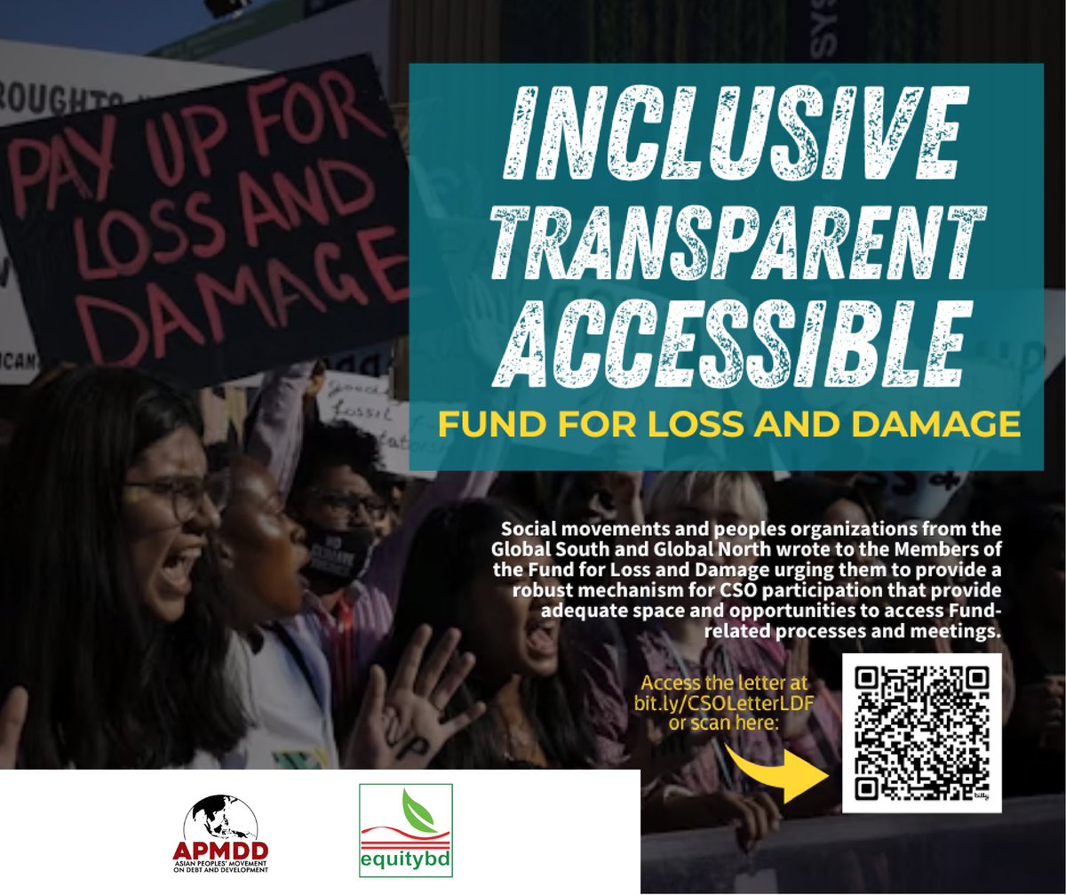 AliAbbasCU's tweet photo. 🚨ATTN: The Board of the Fund for #LossAndDamage meets today. CSOs face severe restrictions in participation—limiting the voices of those most affected by the climate crisis.

📣We demand robust #CSOparticipation spaces, especially for the Global South! https://t.co/8yBNiW9lpi