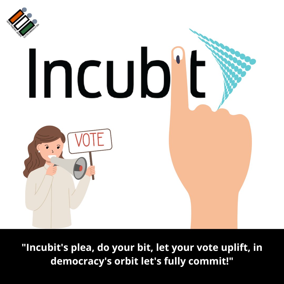'Amplify your voice, shape the future. Incubit encourages you to do your bit.'
#IncubitCares #votingresponsibility #yourvotematters #voiceforvoice #socialresponsibility #corporateresponsibility #yourvoiceyourvote #incubit #incubitRISE #innovationatincubit #informationtechnology
