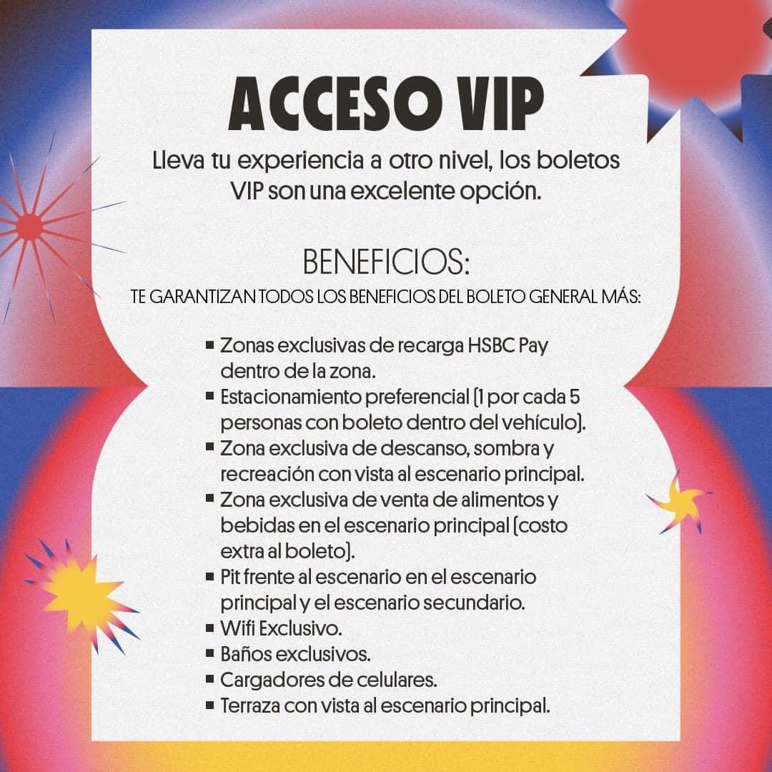 Les traemos los beneficios que tendrá cada tipo de boleto para el festival #HeraHSBC 💜✨

¡Chécalos todos y se parte de esta primera edición! 

🎫 #GranVentaHSBC 2 y 3 de mayo 
🎫 Venta general 4 de mayo
A través de @Ticketmaster_Me 

1/2