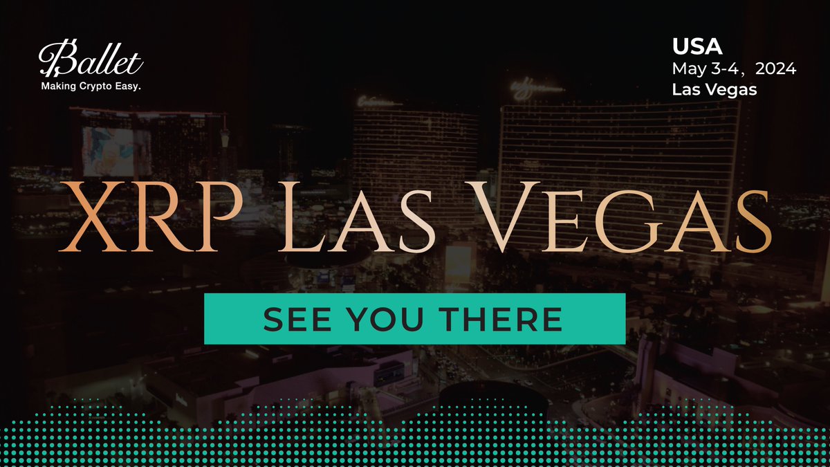 Ballet will be attending the XRP Las Vegas conference next week. We look forward to making connections, sharing insights, and exploring new possibilities. #XRP #Crypto xrplasvegas.com
