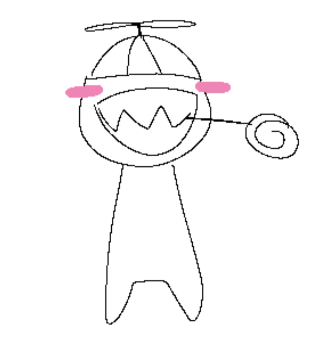 Guys i made an Ultrakill oc its literally just a filth with a propeller hat and comically large lollipop his name is bongus
