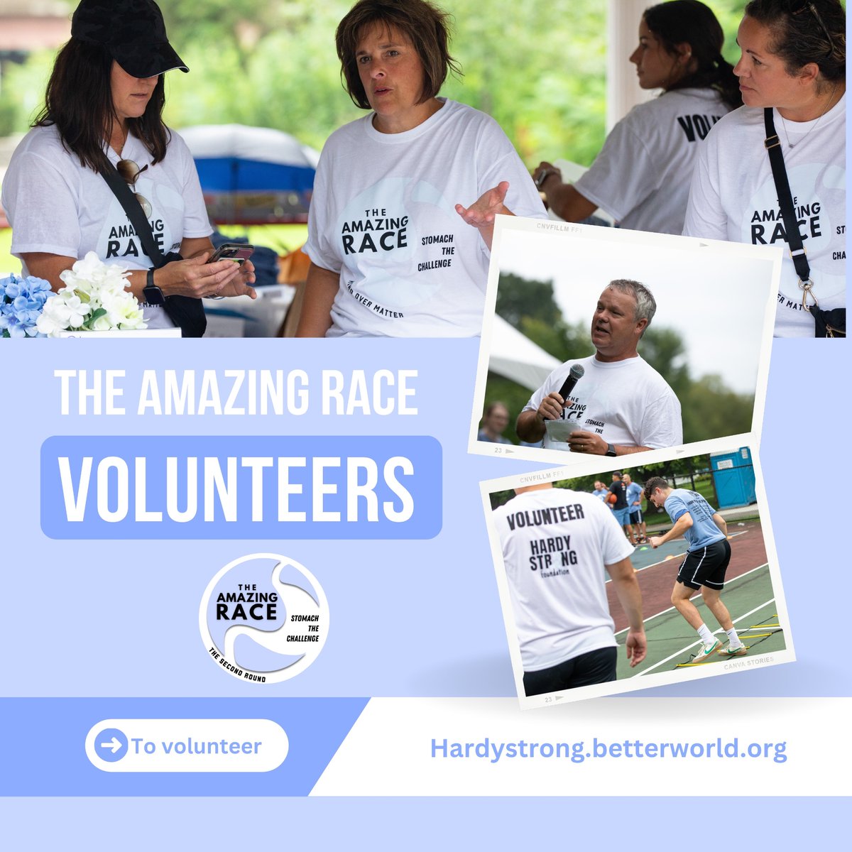 Our volunteers are the backbone of the Amazing Race and help make it all possible! Sign up and join us as a volunteer to make this year’s event come to life!
