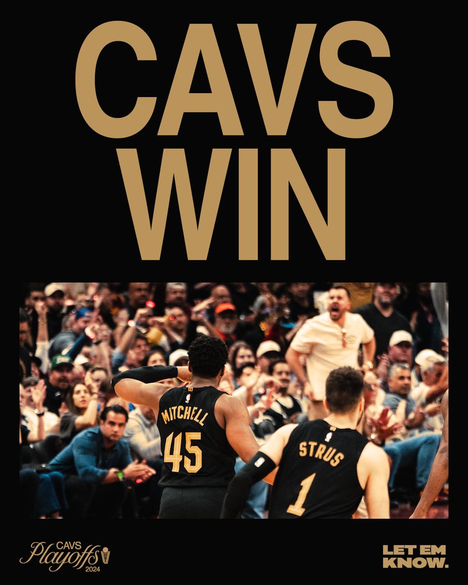 CAVS WIN. #LetEmKnow