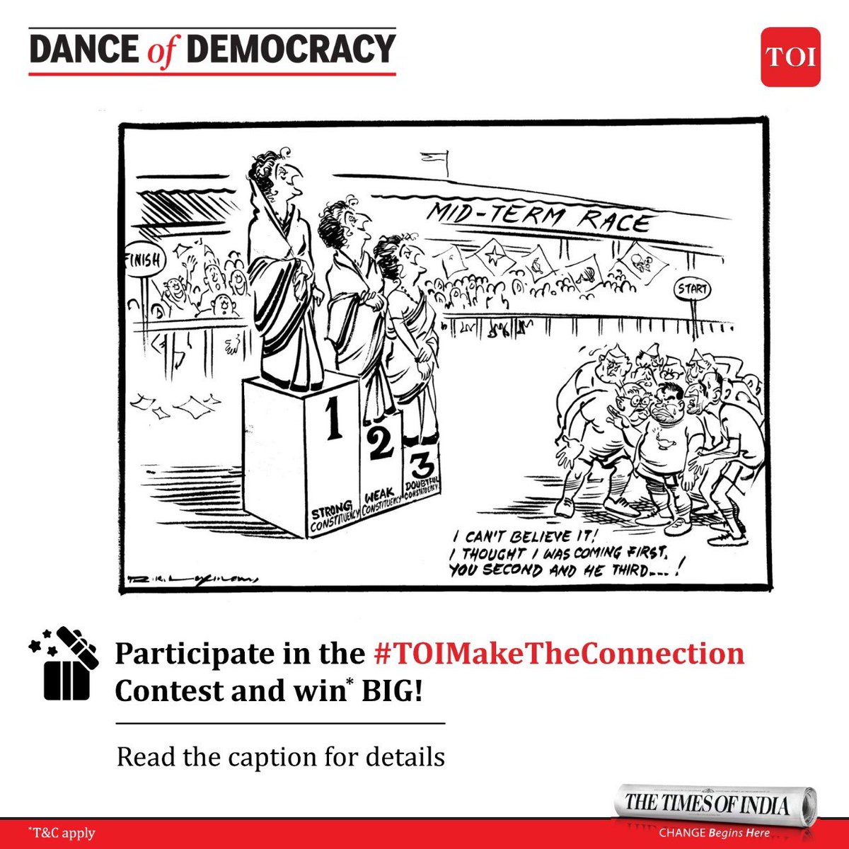 If you think you have the knack to make the connection between 'Then' and 'Now' i.e. what hasn't changed over the years in the world’s largest democracy, then here’s your chance to win BIG! 💰 HOW TO PARTICIPATE: 1️⃣Share the above cartoon on your Instagram/Facebook/LinkedIn or X…