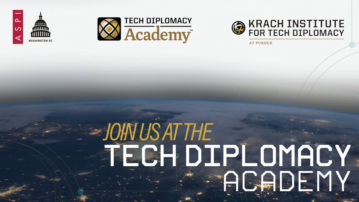 ASPI is proud to be an official launch partner for the Krach Institute for @TechDiplomacy's Tech Diplomacy Academy (TDA)! The TDA is the world's first and only online education platform for learning about the intersection of emerging technology, business and foreign policy. 👩‍🎓…