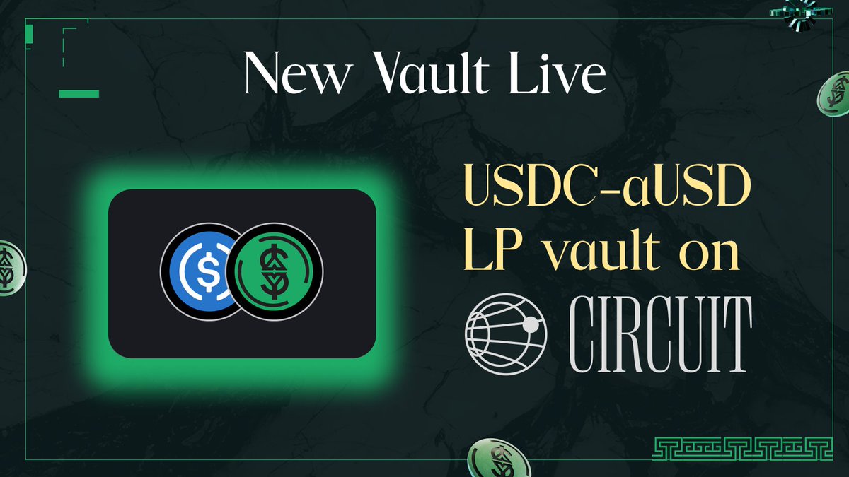 There’s a new USDC-aUSD LP vault on @circuitprotocol! Earn automated APY on the stable pair from @CleopatraDex, as Circuit swaps the CLEO rewards for MNT and sells them. Head to circuit.farm/#/vault/cleo-u… to view the vault.