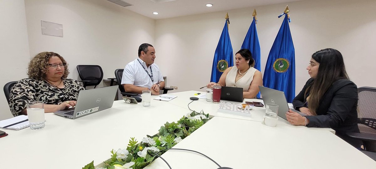 El Secretario Ejecutivo Jair Urriola Quiroz y la Directora de Cooperación de la Secretaría General del SICA, Carmen Marroquín, se reunieron este 30 de abril para coordinar y dar seguimiento a diferentes iniciativas actualmente en gestión de cooperación.