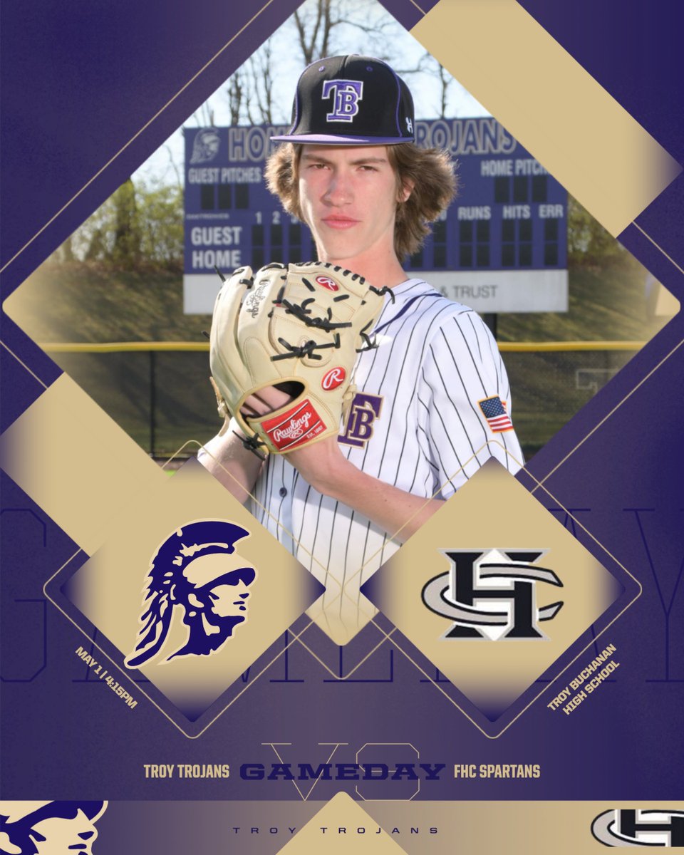 Trojans look to make it 2 in a row as they host the Spartans today at 4:15. Good luck, @TBHSBaseball !