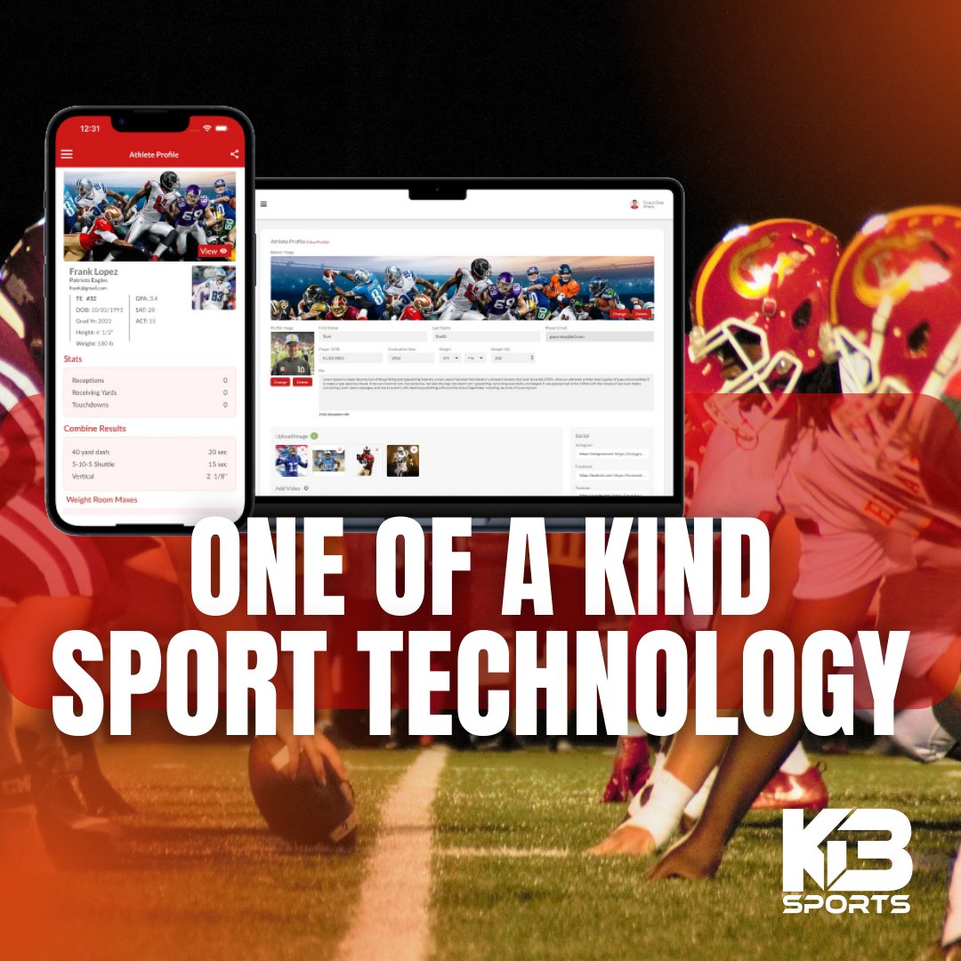 AreYouProven's tweet photo. Put us in, Coach! With KB3 Sports, you can share your team's stats and player profiles. Get ready for a new era of sports technology. Click the link in our bio to learn more and sign up for updates. #KB3Sports #GetRanked @THSCAcoaches @ghfcahouston @WeAreAFCA https://t.co/lY0WGEU1m0