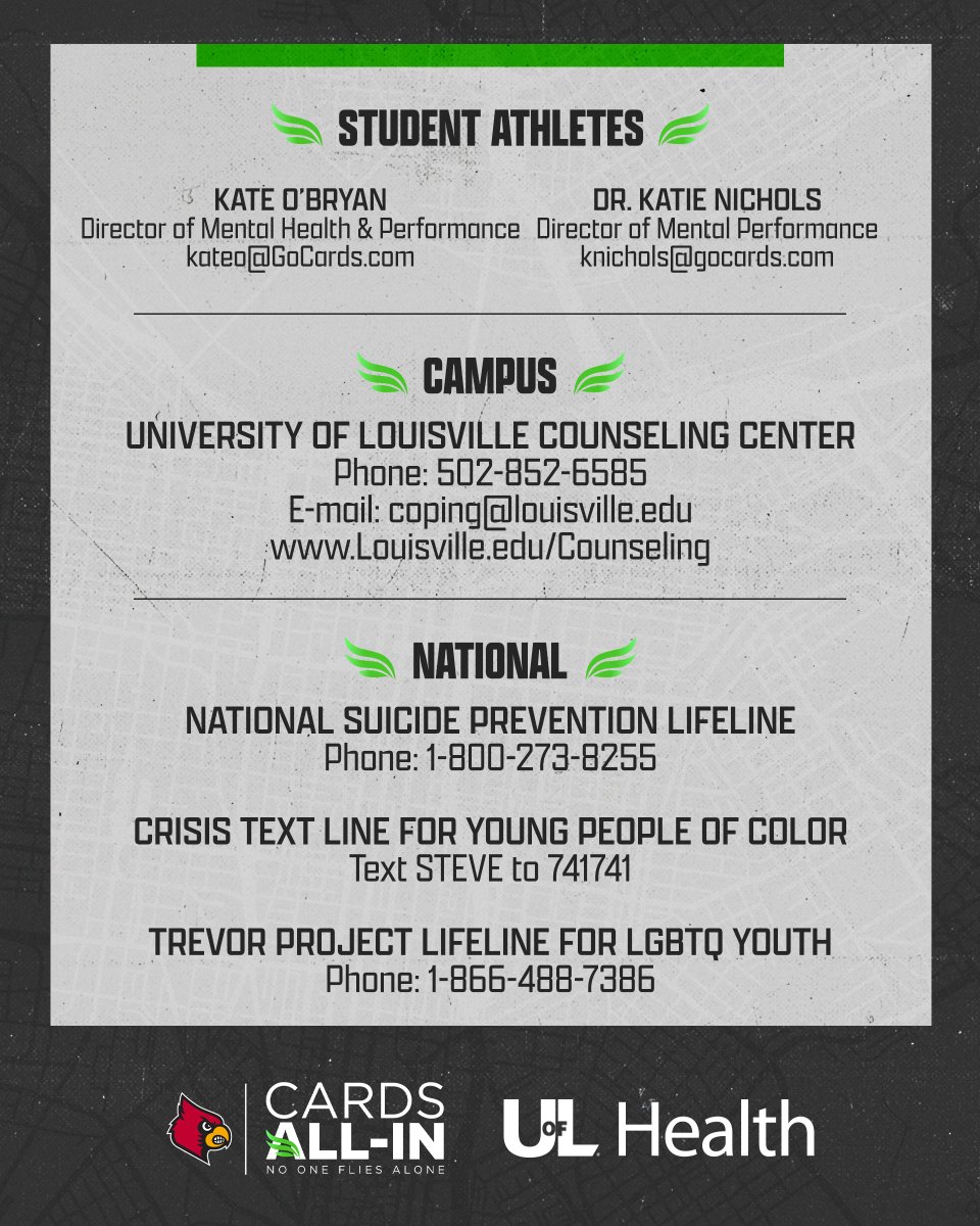 It’s okay to not be okay. Your mental health matters & resources are available to you. #GoCards x #MentalHealthAwarenessMonth