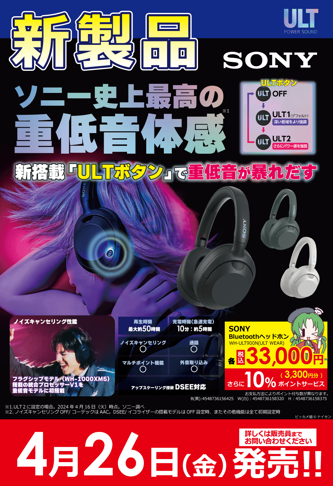 ピザ様専用SONYヘッドホン WH-ULT900N / ULT WEAR ULT WEAR(WH ピザ様専用SONYヘッドホン WH-ULT900N / ULT WEAR ULT WEAR(WH