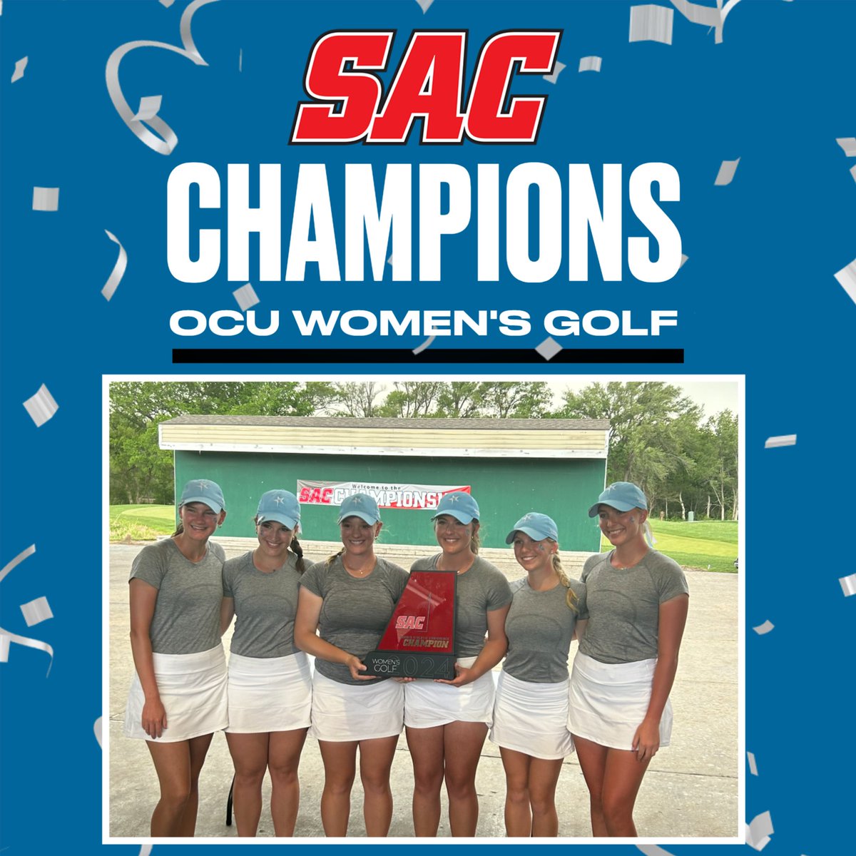 WGOLF: THE 2024 SAC CHAMPIONS! 🎉🏆 The Oklahoma City women's golf team made its comeback in the final round to claim this year's SAC Championship! #thisisOCU