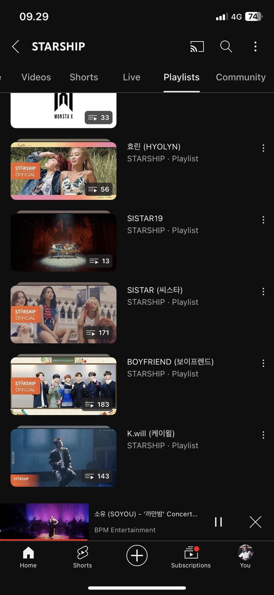 BPM is so nasty for delete Soyou’s playlist. Even starship still keep Hyolyn in their playlist 😭