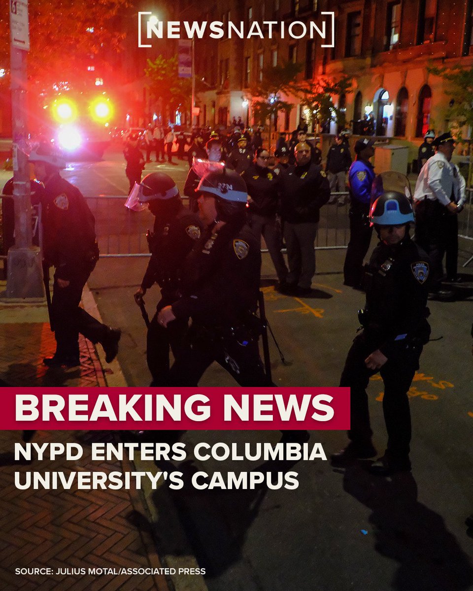 Breaking: Hundreds of police gather outside of Columbia University, urging pro-Palestinian protesters to disperse. MORE: trib.al/h026TdP